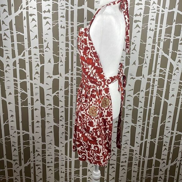 Tag Abstract Floral Printed Apron - Picture 3 of 9